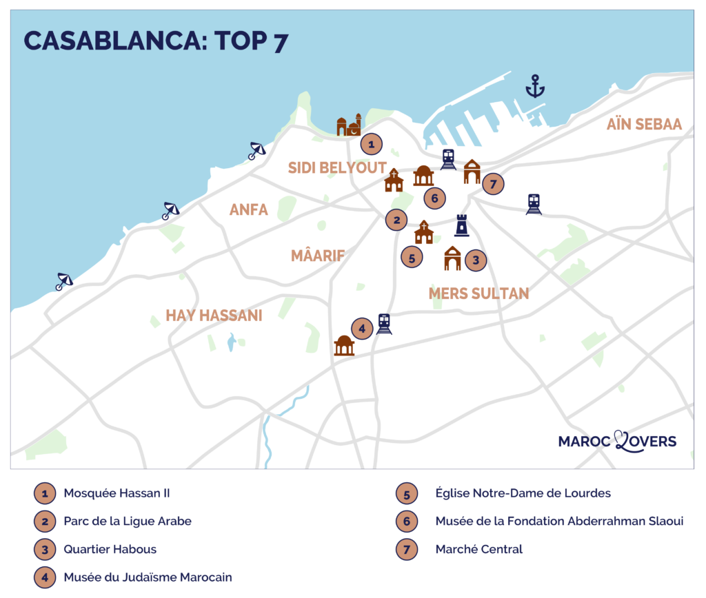 carte attractions casablanca
