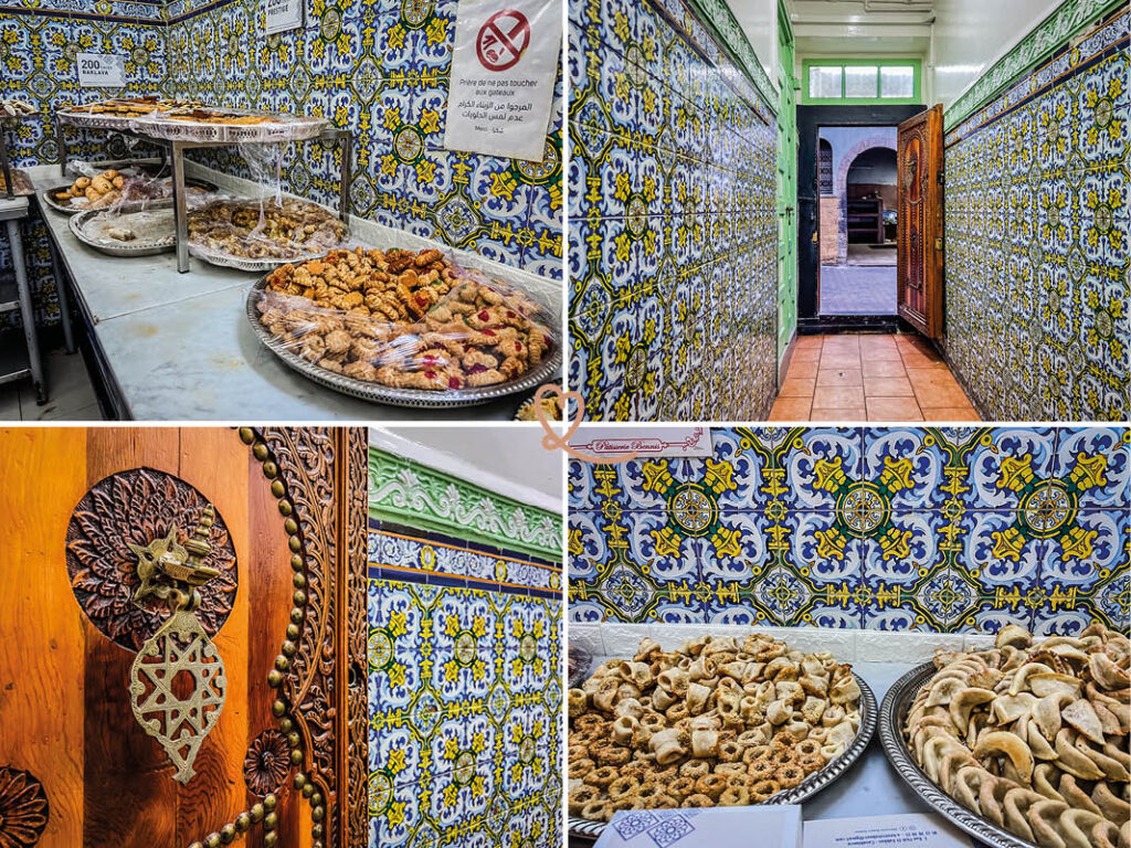 Onze tips en foto's voor een bezoek aan de banketbakkerij Maison Bennis in de wijk Habous in Casablanca: routebeschrijving, praktische informatie, geschiedenis...