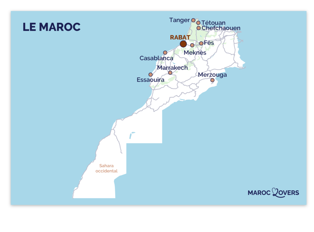 Overzichtskaart Marokko